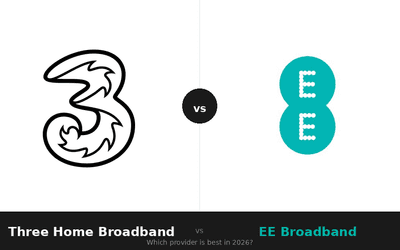 Three Home Broadband vs EE Broadband 2026 — Which Should You Choose?